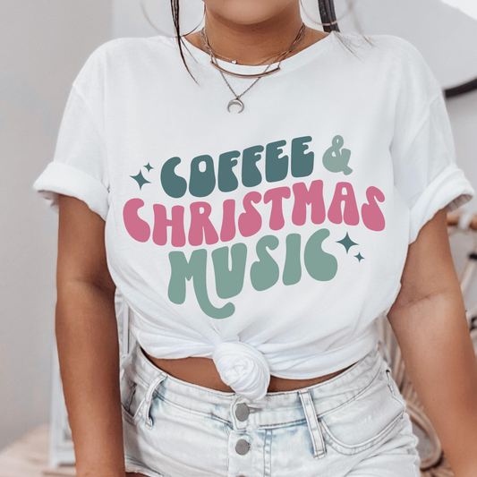 Coffee And Christmas Music Shirt